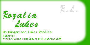 rozalia lukes business card